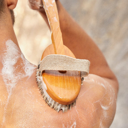 Körperbürste mit abnehmbarem Stiel